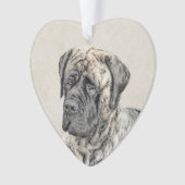 Engels Mastiff (Brindle) schilderen - Dog Art Ornament (voorkant)