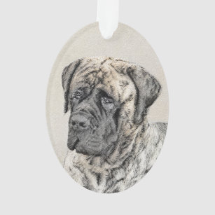 Engels Mastiff (Brindle) schilderen - Dog Art Ornament