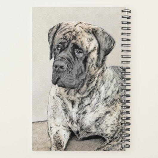 Engels Mastiff (Brindle) schilderen - Dog Art Planner (Achterkant)
