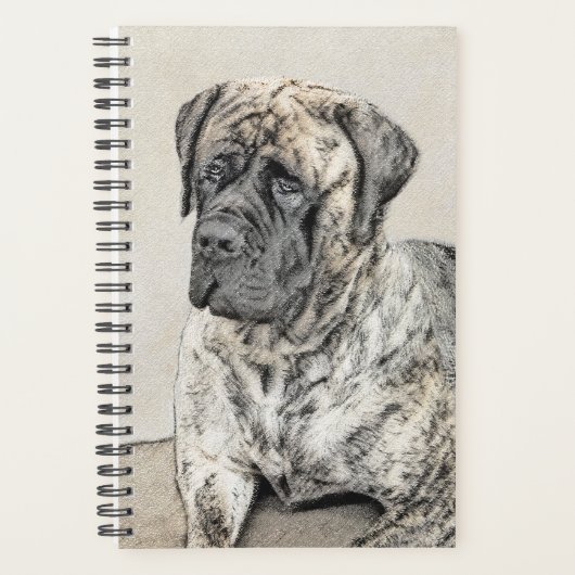 Engels Mastiff (Brindle) schilderen - Dog Art Planner (Voorkant)