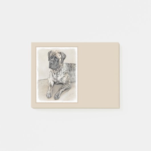 Engels Mastiff (Brindle) schilderen - Dog Art Post-it® Notes (Voorkant)