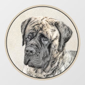 Engels Mastiff (Brindle) schilderen - Dog Art Raamsticker (Vel)