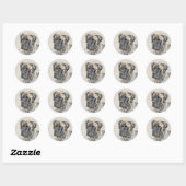 Engels Mastiff (Brindle) schilderen - Dog Art Ronde Sticker (Vel)