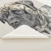 Engels Mastiff (Brindle) schilderen - Dog Art Sherpa Deken (3/4)