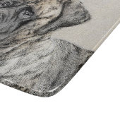 Engels Mastiff (Brindle) schilderen - Dog Art Snijplank (Hoek)