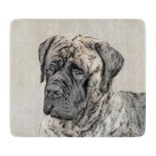 Engels Mastiff (Brindle) schilderen - Dog Art Snijplank