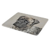 Engels Mastiff (Brindle) schilderen - Dog Art Snijplank (Hoek)