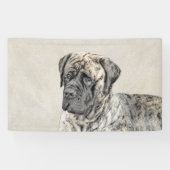 Engels Mastiff (Brindle) schilderen - Dog Art Spandoek (Horizontaal)