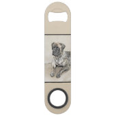 Engels Mastiff (Brindle) schilderen - Dog Art Speed Flessenopener (Achterkant)
