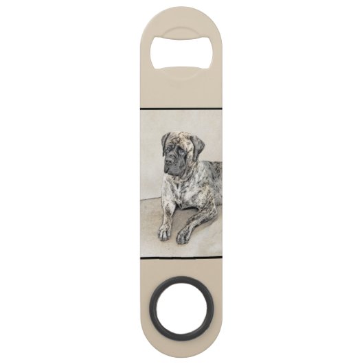 Engels Mastiff (Brindle) schilderen - Dog Art Speed Flessenopener (Achterkant)