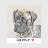 Engels Mastiff (Brindle) schilderen - Dog Art Sticker (Vel)
