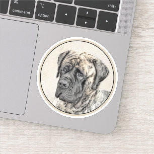 Engels Mastiff (Brindle) schilderen - Dog Art Sticker