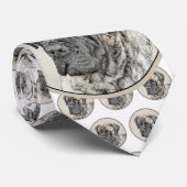 Engels Mastiff (Brindle) schilderen - Dog Art Stropdas (Opgerold)