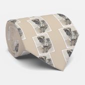 Engels Mastiff (Brindle) schilderen - Dog Art Stropdas (Opgerold)