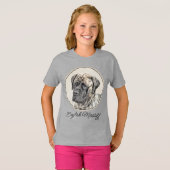 Engels Mastiff (Brindle) Schilderen - Dog Art T-Sh T-shirt (Voorkant volledig)