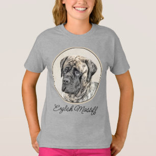 Engels Mastiff (Brindle) Schilderen - Dog Art T-Sh T-shirt