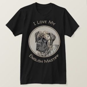 Engels Mastiff (Brindle) schilderen - Dog Art T-shirt