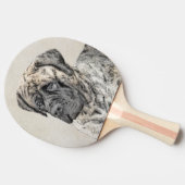 Engels Mastiff (Brindle) schilderen - Dog Art Tafeltennisbatje (Zijkant)