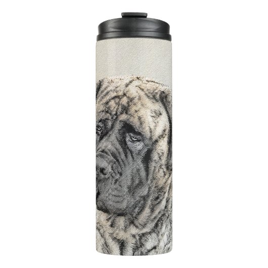 Engels Mastiff (Brindle) schilderen - Dog Art Thermosbeker (Voorkant)