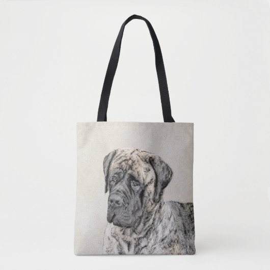 Engels Mastiff (Brindle) schilderen - Dog Art Tote Bag (Voorkant)