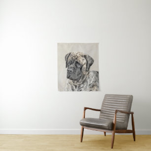 Engels Mastiff (Brindle) schilderen - Dog Art Wandkleed