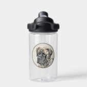 Engels Mastiff (Brindle) schilderen - Dog Art Waterfles (Achterkant)