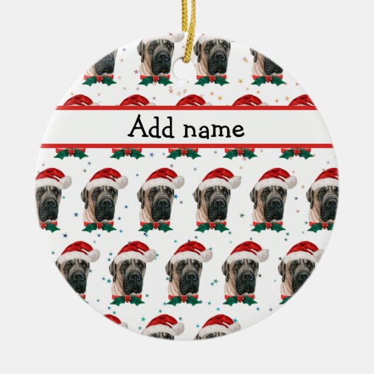 Engels Mastiff Dog Breed Christmas Keramisch Ornament (Voorkant)