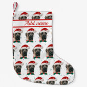 Engels Mastiff Dog Breed Christmas Kleine Kerstsok (Voorkant)