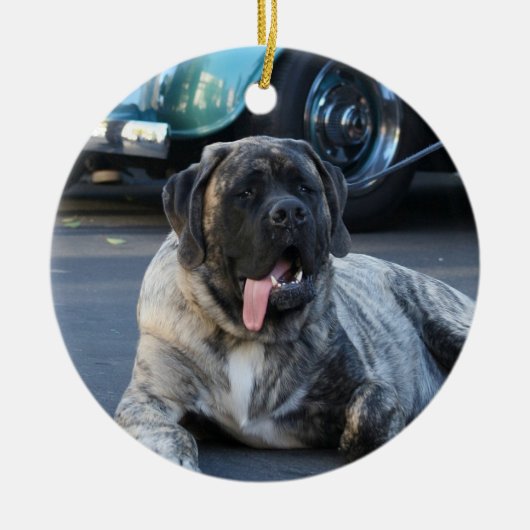 Engels Mastiff-ornament Keramisch Ornament (Voorkant)