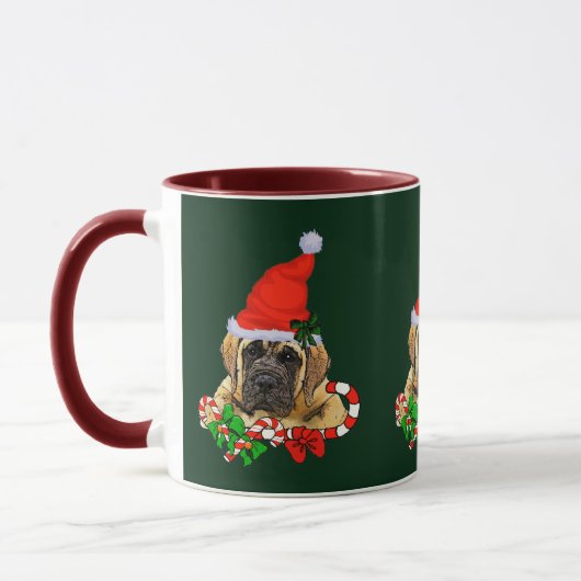Engels Mastiff Puppy Kerstcadeaus Mok (Links)