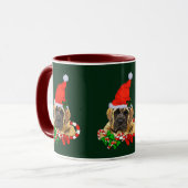 Engels Mastiff Puppy Kerstcadeaus Mok (Voorkant links)