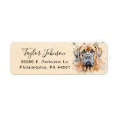 Engels Mastiff retour adres label (Voorkant)