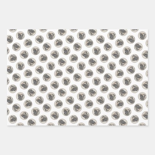 Engels Mastiff Schilderij Brindle Originele Hond A Inpakpapier Vel (Voorkant 2)