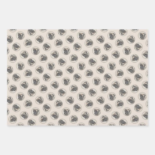 Engels Mastiff Schilderij Brindle Originele Hond A Inpakpapier Vel (Voorkant)