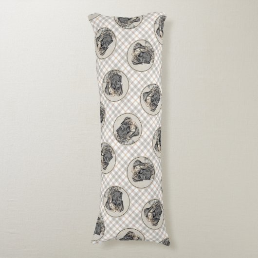 Engels Mastiff Schilderij Brindle Originele Hond A Lichaamskussen (Voorkant Verticaal)