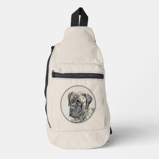 Engels Mastiff Schilderij Brindle Originele Hond A Sling Bag (Voorkant)