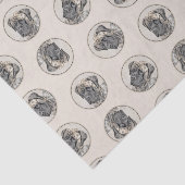 Engels Mastiff Schilderij Brindle Originele Hond A Tissuepapier (Detail)