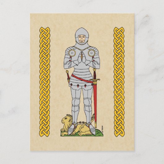 Engels Medieval Knight Circa 1430 Briefkaart (Voorkant)