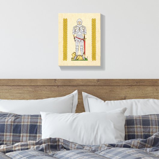 Engels Medieval Knight Circa 1430 Canvas Afdruk (Insitu (Slaapkamer))
