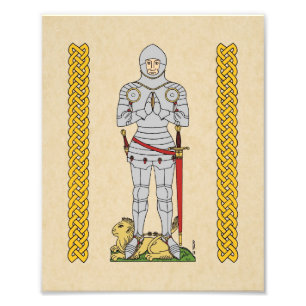 Engels Medieval Knight Circa 1430 Foto Afdruk