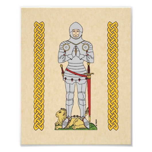 Engels Medieval Knight Circa 1430 Foto Afdruk (Voorkant)