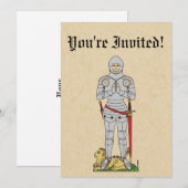 Engels Medieval Knight Circa 1430 Kaart (Voorkant / Achterkant)