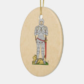 Engels Medieval Knight Circa 1430 Keramisch Ornament (Links)