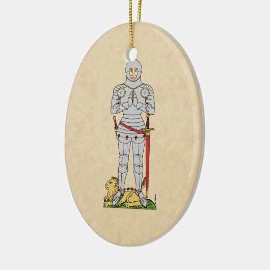 Engels Medieval Knight Circa 1430 Keramisch Ornament (Links)