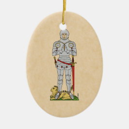 Engels Medieval Knight Circa 1430 Keramisch Ornament