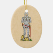 Engels Medieval Knight Circa 1430 Keramisch Ornament (Achterkant)