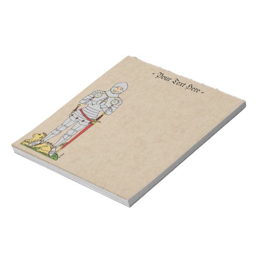 Engels Medieval Knight Circa 1430 Notitieblok (Linkerzijde)