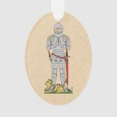 Engels Medieval Knight Circa 1430 Ornament (voorkant)