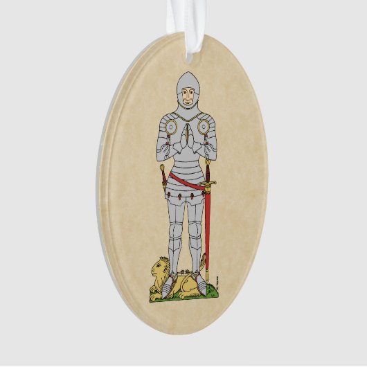 Engels Medieval Knight Circa 1430 Ornament (voorkant)