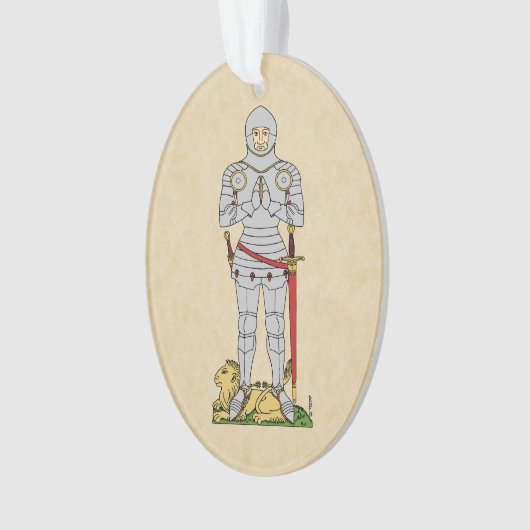 Engels Medieval Knight Circa 1430 Ornament (voorkant)